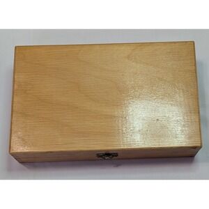 Rowi Slide Storage Box Wood 100 Capacity Natural Excellent Vintage 436 P Germany